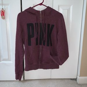 VS PINK Burgundy Zip Jacket